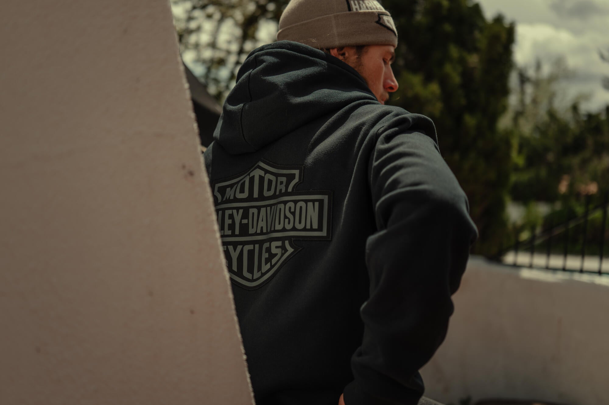 Men's Plaid Lined Zip Hoodie - Harley Black