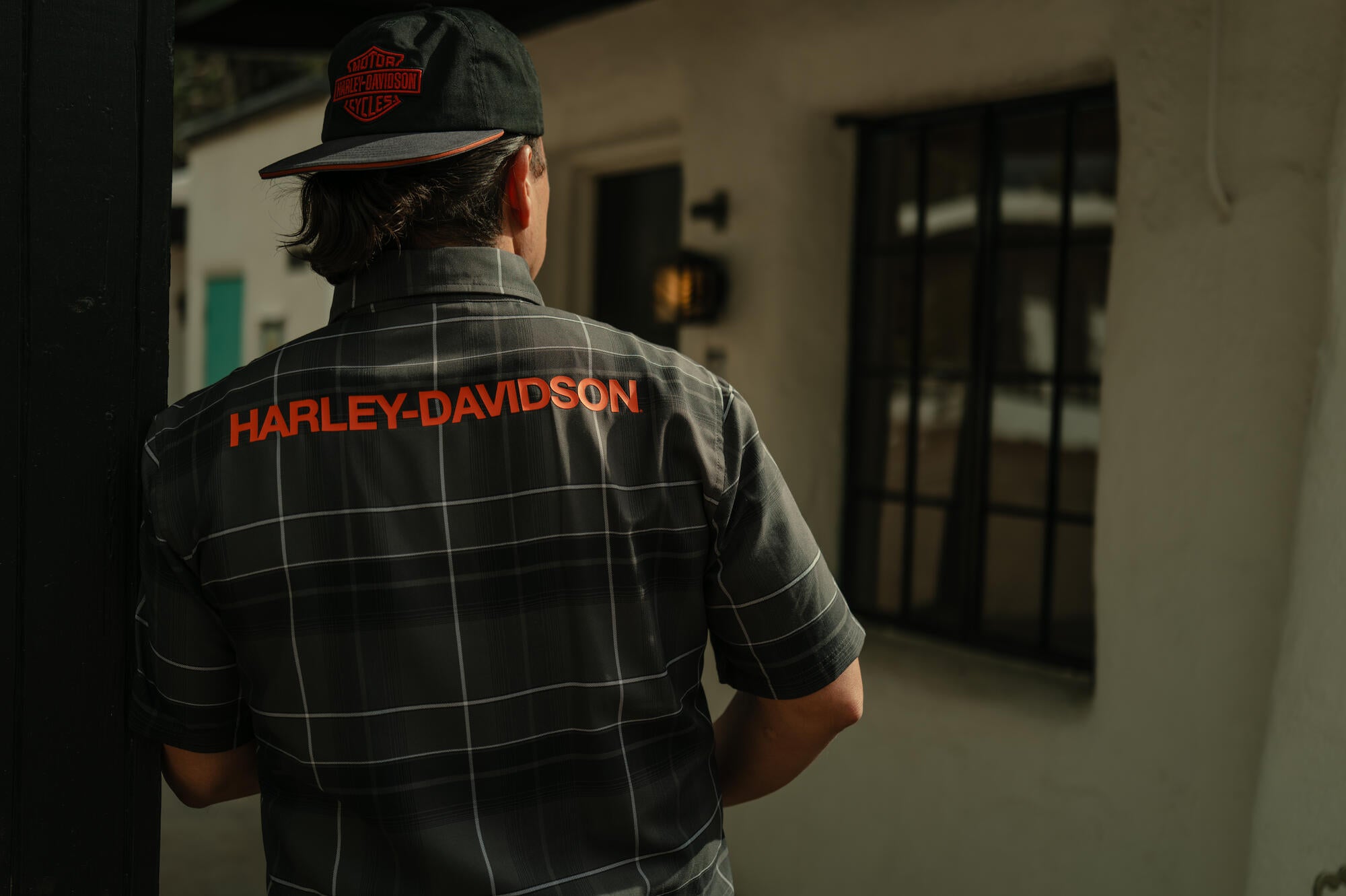 Men's H-D® TECH Coolmax® Plaid Shirt - Plaid - Asphalt & Harley Black