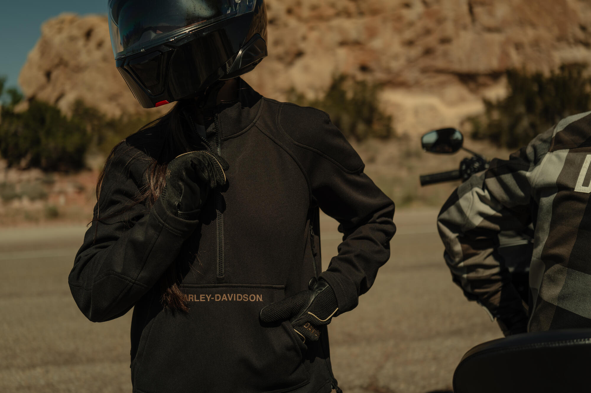 Women's H-D Deflector Half Zip Riding Fleece