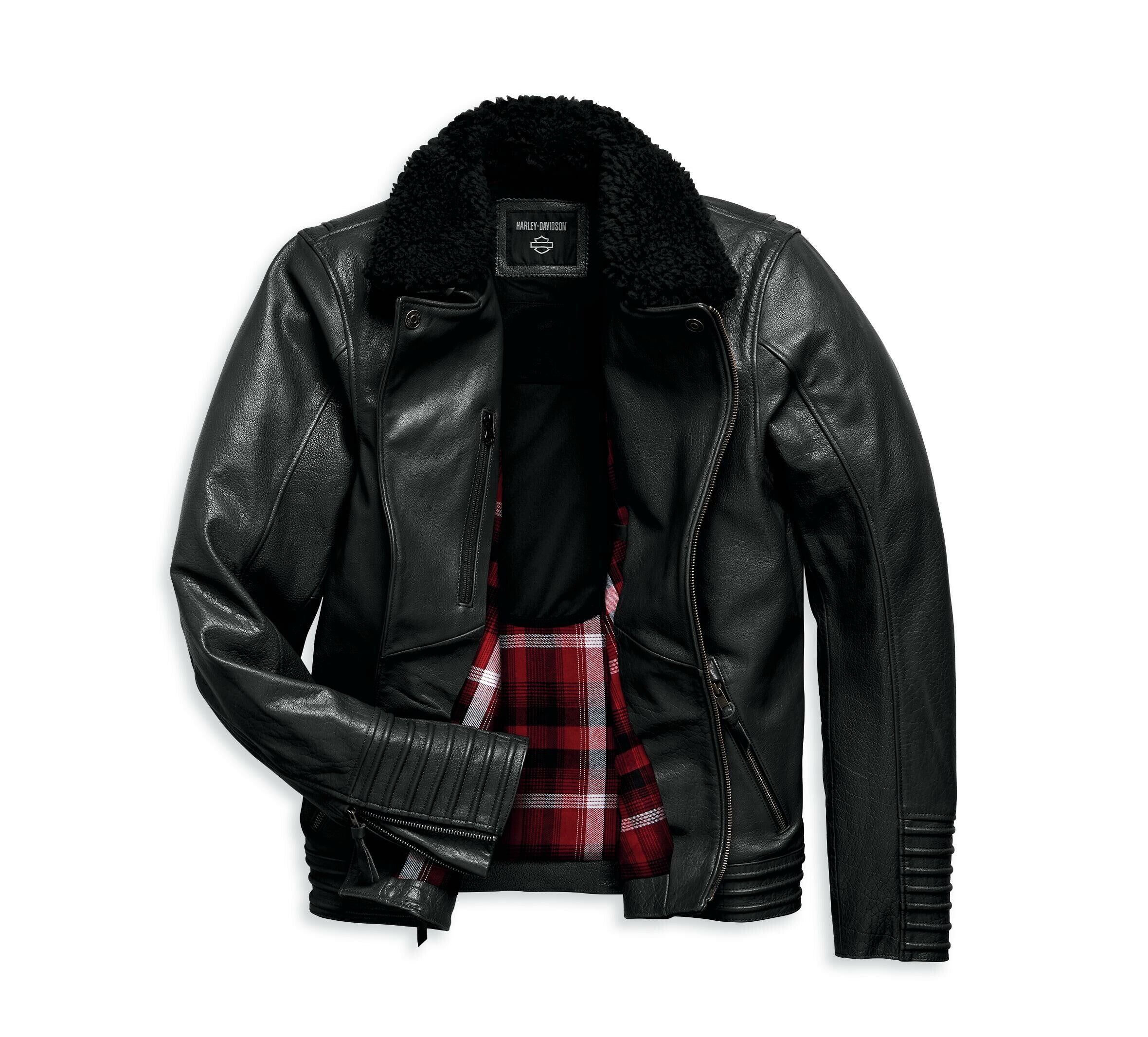 Men's Maverick Leather Biker Jacket - Black