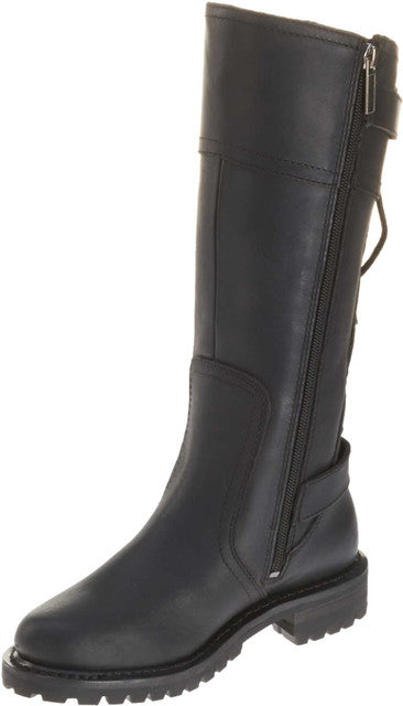 Harley-Davidson® Women's Alexa Back Lace Black Leather Motorcycle Boots