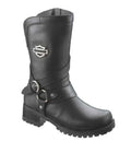 Harley-Davidson® Women's Amber Black Leather 9.5-Inch Motorcycle Boots