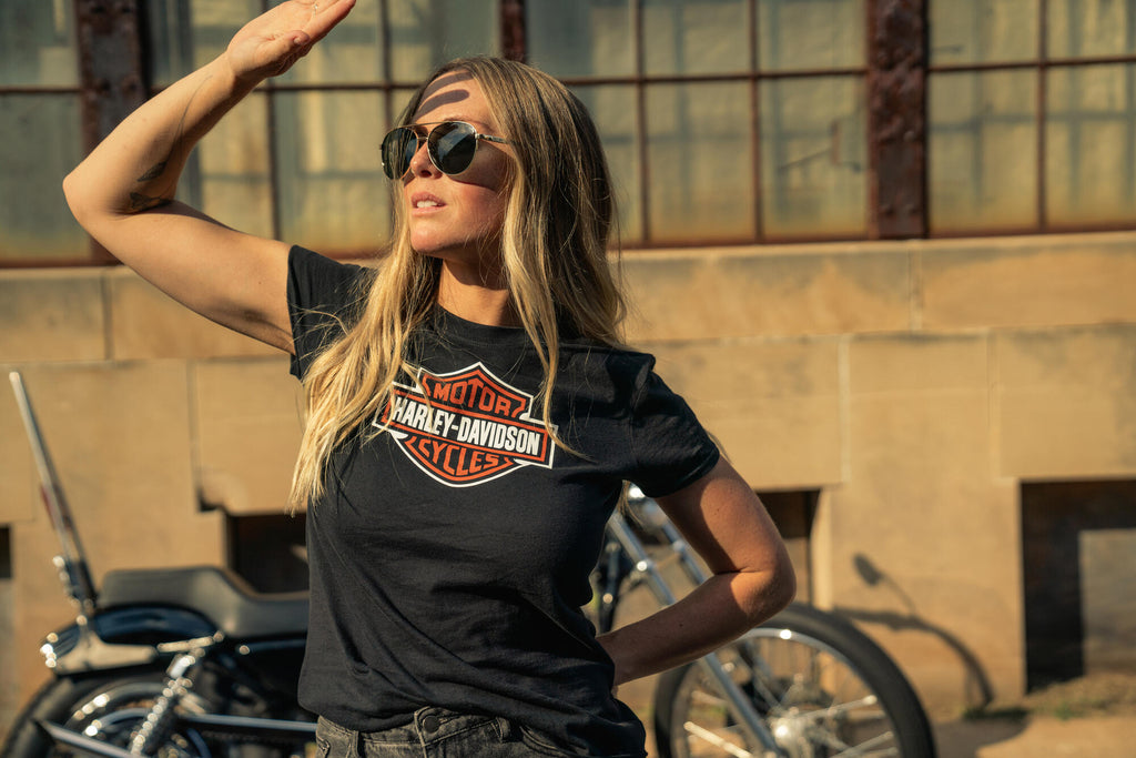 Harley-Davidson® Women's Bar & Shield Short Sleeve Cotton Tee