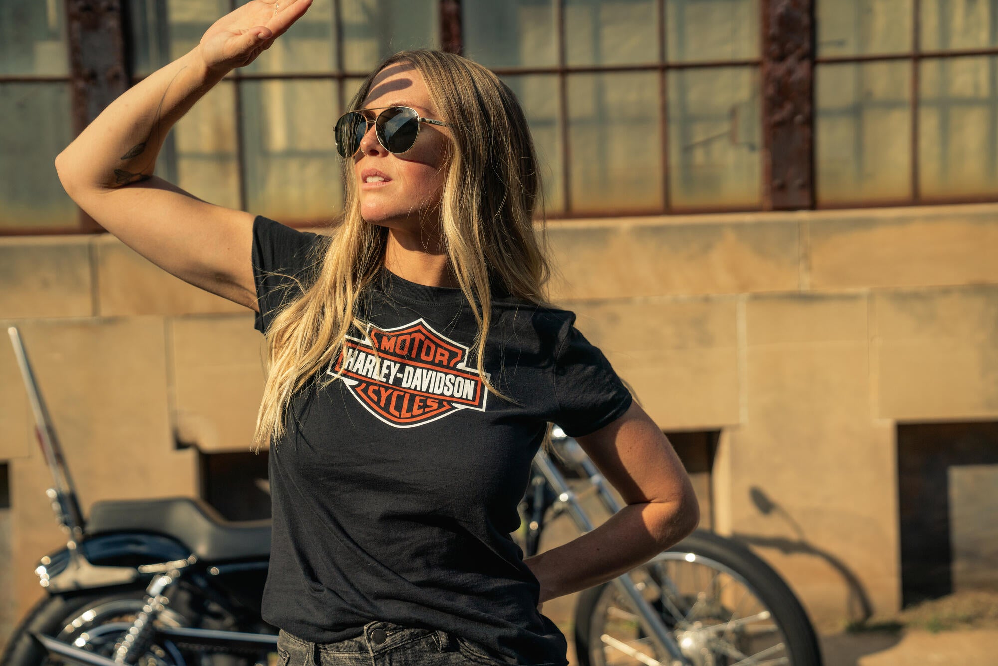 Harley-Davidson® Women's Bar & Shield Short Sleeve Cotton Tee