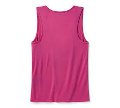 Women's Bling Chromatic Notch Neck Tank - Fuchsia
