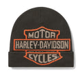 Oversized Bar & Shield Beanie - Harley Black