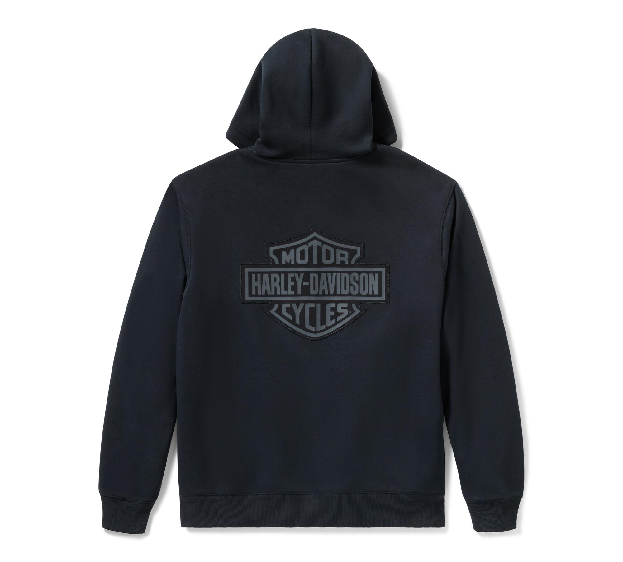 Men's Plaid Lined Zip Hoodie - Harley Black