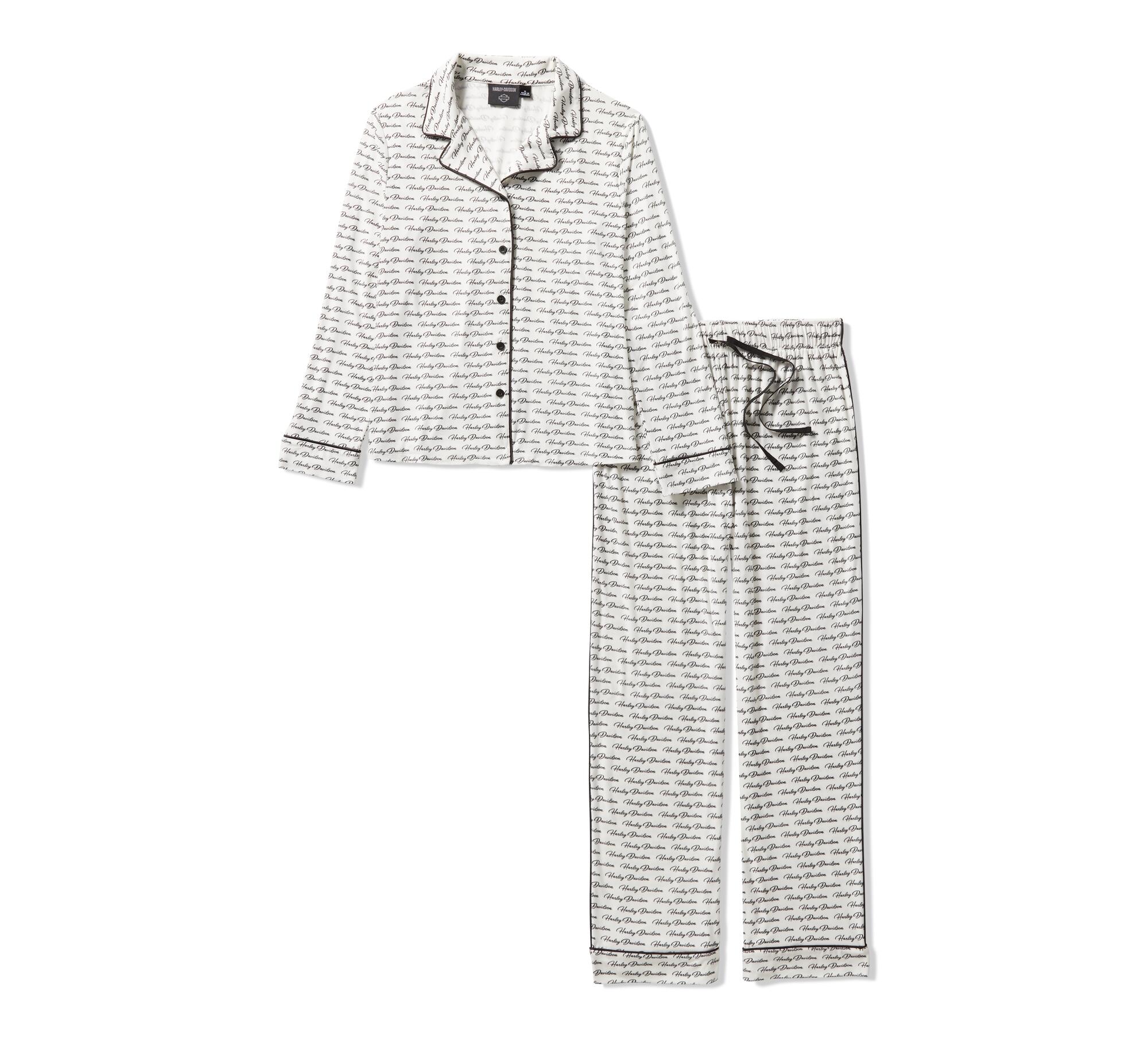 Women's H-D Button Front Pajama Set