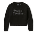 Women's Metallic Script Intarsia Sweater