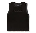 Women's Velour Crew Neck Tank - Harley Black