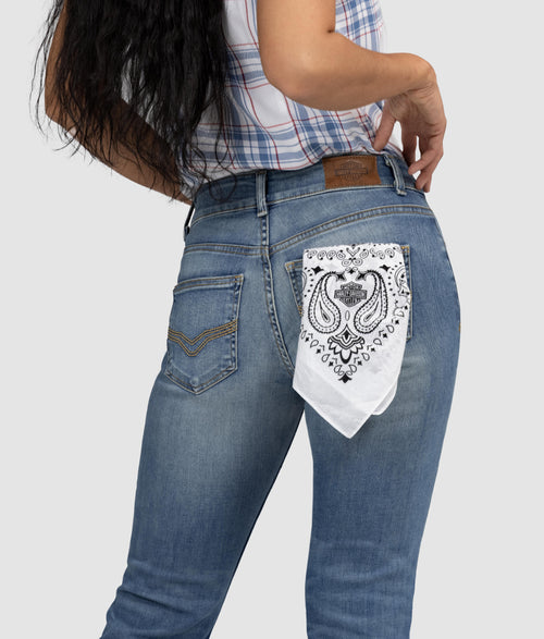 American Heritage Oversized Bandana - Bright White